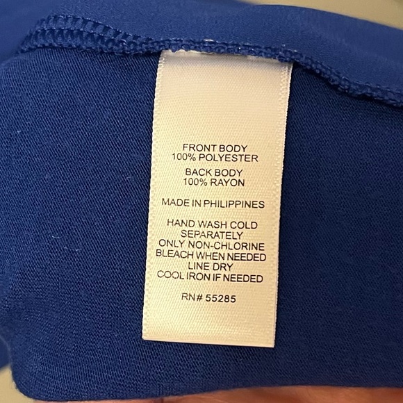 Express Royal Blue Tank Top Zipper Front Size Small - Picture 6 of 6